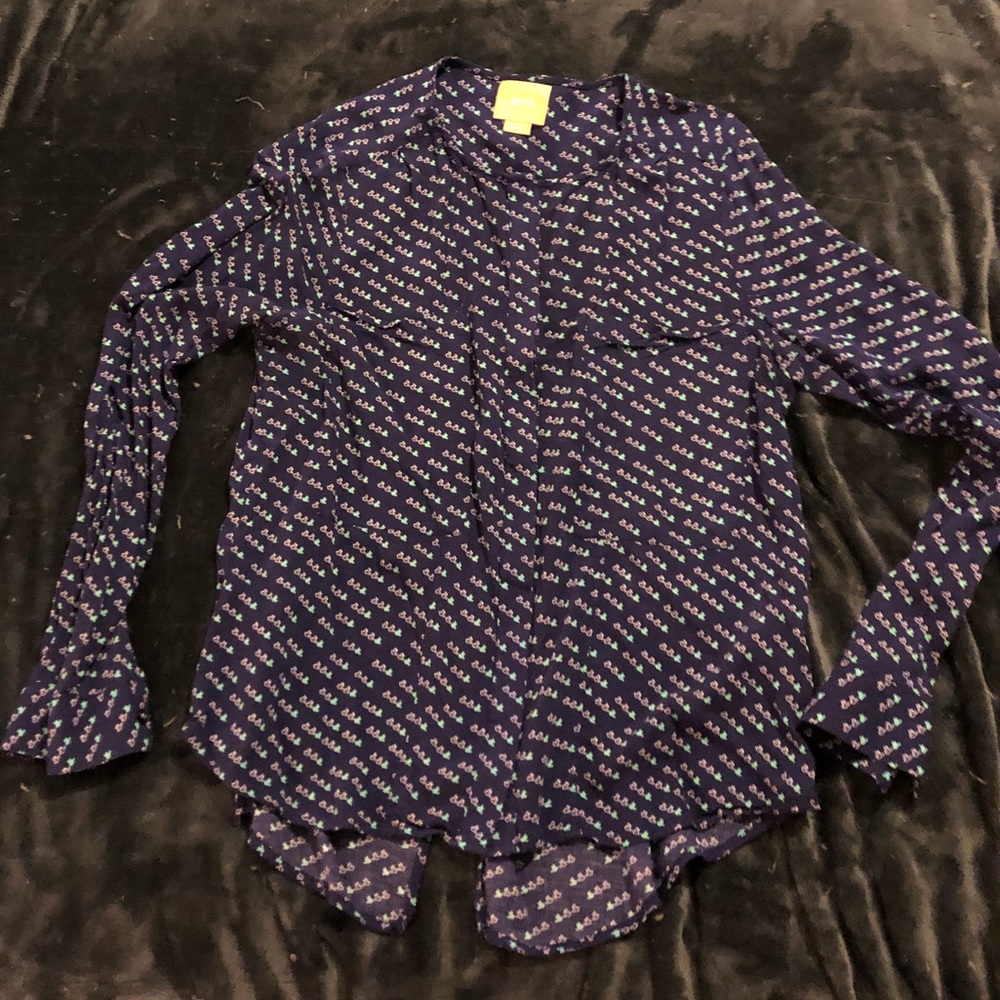 Anthropologie Maeve Clara 3 Little Birds Top